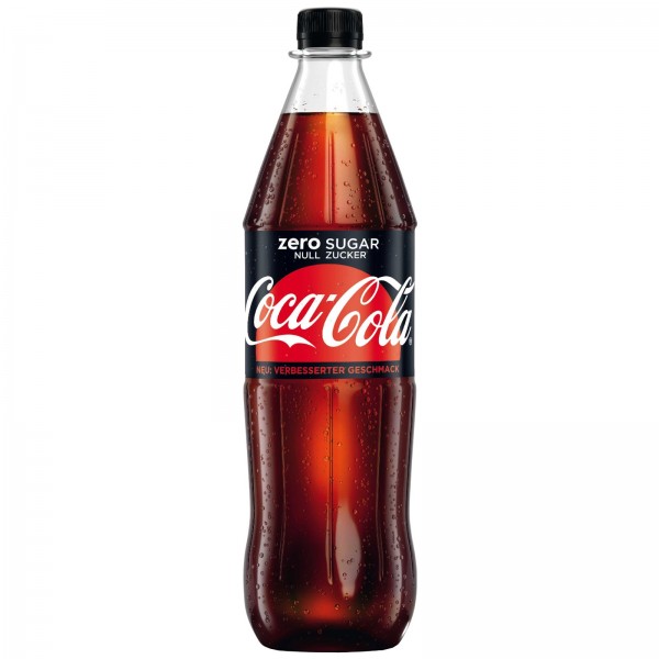 E0076 Flasche Coca Cola Zero 1,0l PET