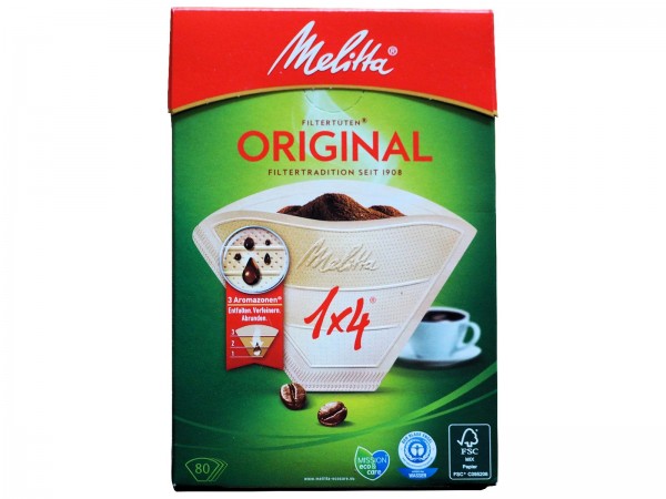 K5099 Melitta Filtertüten braun Gr. 1x4 (80er)