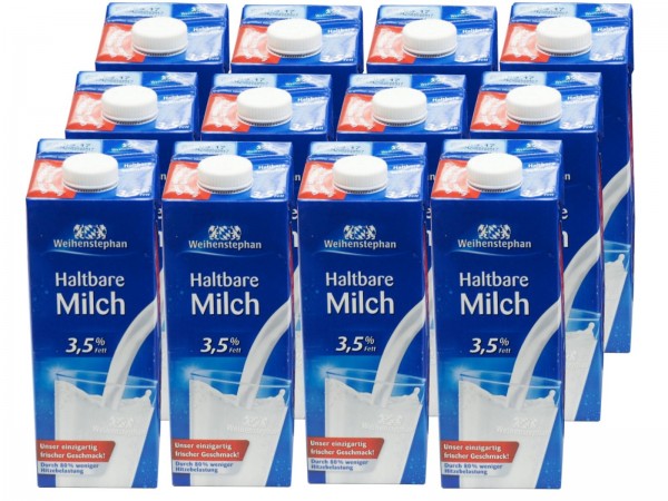 K5009 Weihenstephan H-Milch 12 x 1,0l 3,5% Fett