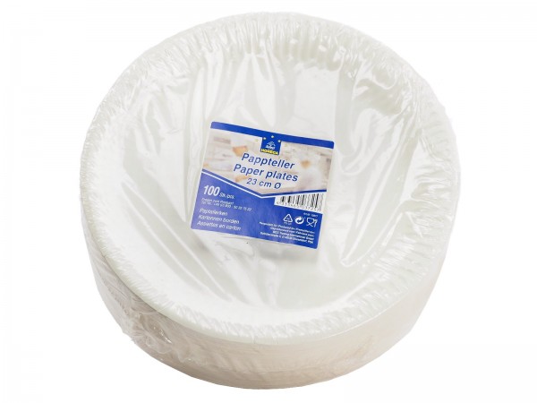 N9200 Pappteller Dm 23cm (100er Pack)
