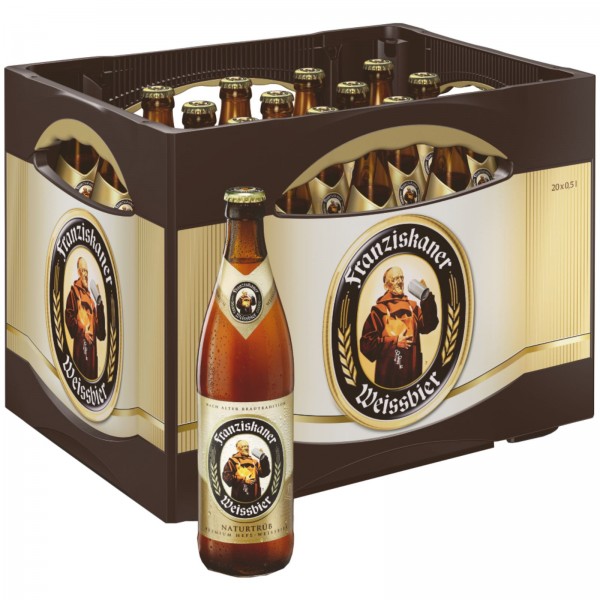 B1390 Franziskaner Weissbier Hefe Hell 20 x 0,50l