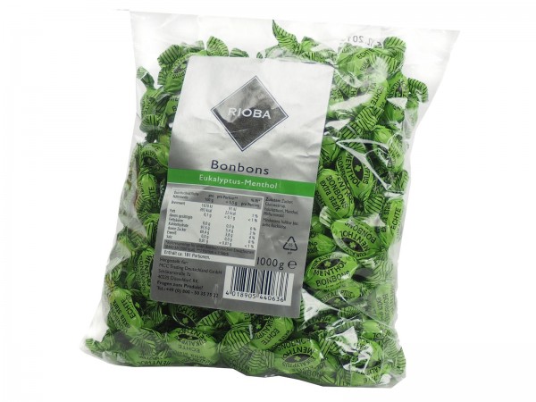 K6021 Rioba Eukal./Menthol Bonbon 1000g