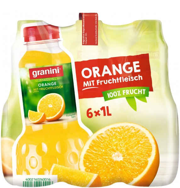 S2500 Granini Orange mit Fruchtfleisch 6 x 1,0l