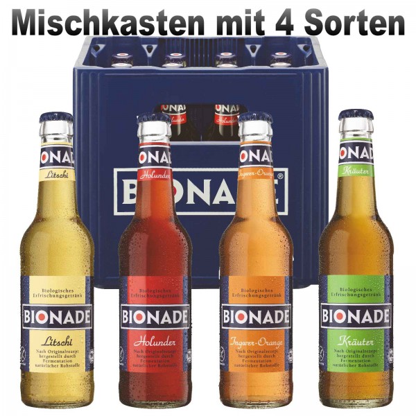 E3128 Bionade Mix (Hol/Ing/Kr/Lit.) 12 x 0,33l Glas