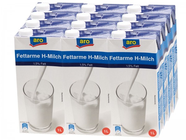 K5005 aro H-Milch 1,5 % 12 x 1,0l