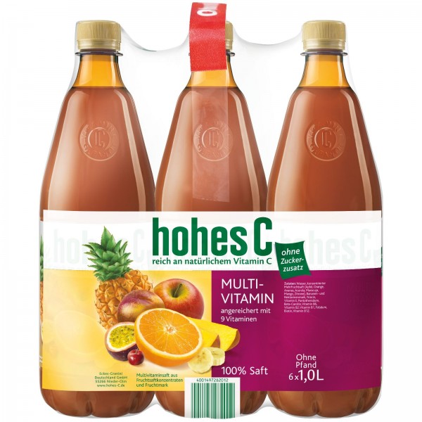 S2560 Hohes C Multivitamin 6 x 1,0l PET