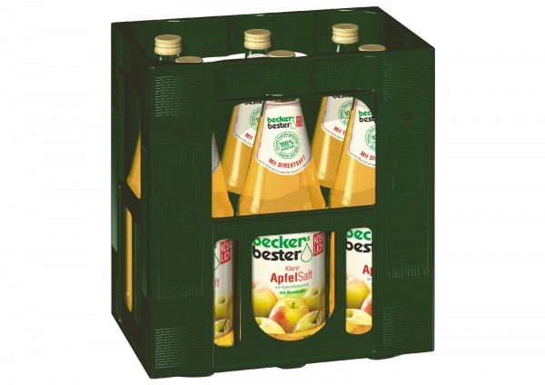 S2210 becker Apfelsaft Klar 6 x 1,0l