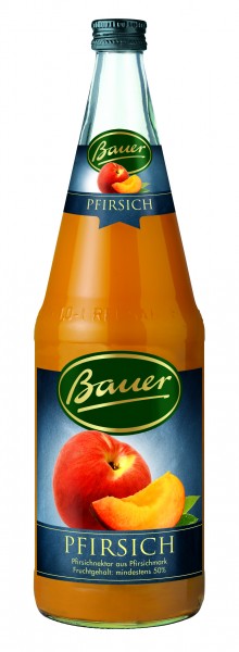 Flasche Bauer Pfirsichnektar 50% 1,0l