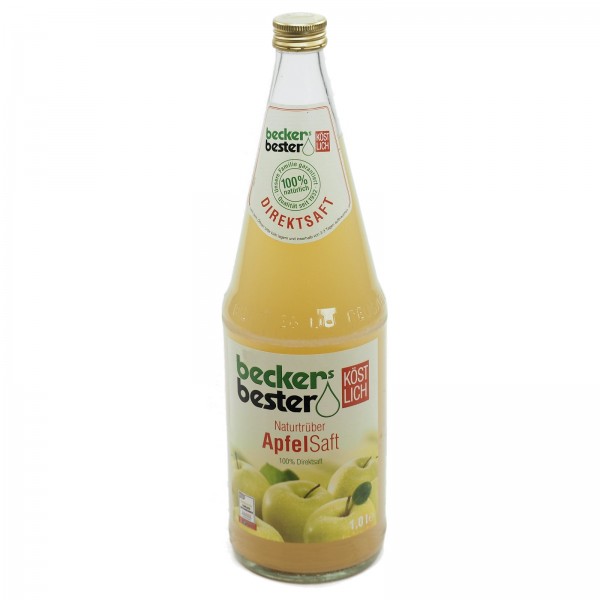 S0221 Flasche Becker Apfelsaft Trüb 1,0l