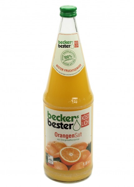 S0266 Flasche Becker Orangensaft 1,0l